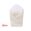 Babynest with stiffening- Hanging Hearts white polka dots on beige