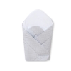 Babynest with stiffening- Hanging Hearts white polka dots on Gray