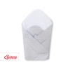 Babynest with stiffening- Hanging Hearts white polka dots on Gray