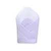 Babynest with stiffening- Hanging Hearts white polka dots on lilac