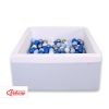 Ball-pit Dry Pool minky with balls 200pcs - blue