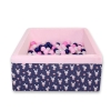 Ball-pit Dry Pool minky with balls 200pcs - blue rabbits