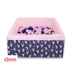 Ball-pit Dry Pool minky with balls 200pcs - blue rabbits