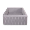 Ball-pit Dry Pool minky without balls - gray stars