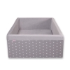 Ball-pit Dry Pool minky without balls - gray stars
