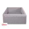 Ball-pit Dry Pool minky without balls - gray stars
