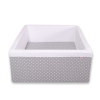 Ball-pit Dry Pool  minky without balls - white dots on Gray