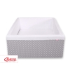 Ball-pit Dry Pool  minky without balls - white dots on Gray