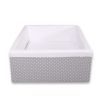 Ball-pit Dry Pool  minky without balls - white dots on Gray