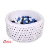 Ball-pit minky Dry Pool with balls 200pcs - black Stars