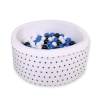 Ball-pit minky Dry Pool with balls 200pcs - black Stars