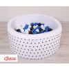 Ball-pit minky Dry Pool with balls 200pcs - black Stars