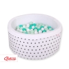 Ball-pit minky Dry Pool with balls 200pcs - black Stars