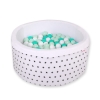 Ball-pit minky Dry Pool with balls 200pcs - black Stars