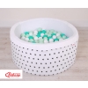 Ball-pit minky Dry Pool with balls 200pcs - black Stars