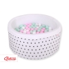 Ball-pit minky Dry Pool with balls 200pcs - black Stars