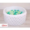 Ball-pit minky Dry Pool with balls 200pcs - black Stars