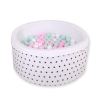 Ball-pit minky Dry Pool with balls 200pcs - black Stars