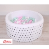 Ball-pit minky Dry Pool with balls 200pcs - black Stars