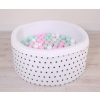 Ball-pit minky Dry Pool with balls 200pcs - black Stars