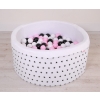 Ball-pit minky Dry Pool with balls 200pcs - black Stars