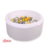 Ball-pit minky Dry Pool with balls 200pcs - Gray