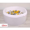 Ball-pit minky Dry Pool with balls 200pcs - Gray