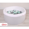 Ball-pit minky Dry Pool with balls 200pcs - Gray
