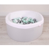 Ball-pit minky Dry Pool with balls 200pcs - Gray