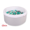 Ball-pit minky Dry Pool with balls 200pcs - Gray