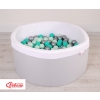 Ball-pit minky Dry Pool with balls 200pcs - Gray