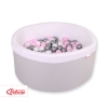Ball-pit minky Dry Pool with balls 200pcs - Gray