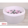 Ball-pit minky Dry Pool with balls 200pcs - Gray