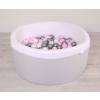 Ball-pit minky Dry Pool with balls 200pcs - Gray