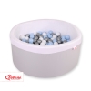 Ball-pit minky Dry Pool with balls 200pcs - Gray