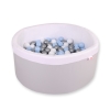 Ball-pit minky Dry Pool with balls 200pcs - Gray