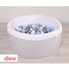 Ball-pit minky Dry Pool with balls 200pcs - Gray
