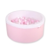 Ball-pit minky Dry Pool with balls 200pcs - pink