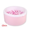 Ball-pit minky Dry Pool with balls 200pcs - pink