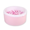 Ball-pit minky Dry Pool with balls 200pcs - pink