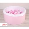 Ball-pit minky Dry Pool with balls 200pcs - pink