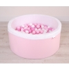 Ball-pit minky Dry Pool with balls 200pcs - pink