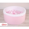 Ball-pit minky Dry Pool with balls 200pcs - pink