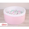 Ball-pit minky Dry Pool with balls 200pcs - pink
