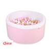 Ball-pit minky Dry Pool with balls 200pcs - pink