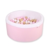Ball-pit minky Dry Pool with balls 200pcs - pink