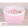 Ball-pit minky Dry Pool with balls 200pcs - pink