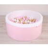 Ball-pit minky Dry Pool with balls 200pcs - pink