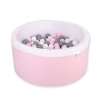 Ball-pit minky Dry Pool with balls 200pcs - pink