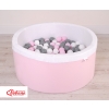 Ball-pit minky Dry Pool with balls 200pcs - pink